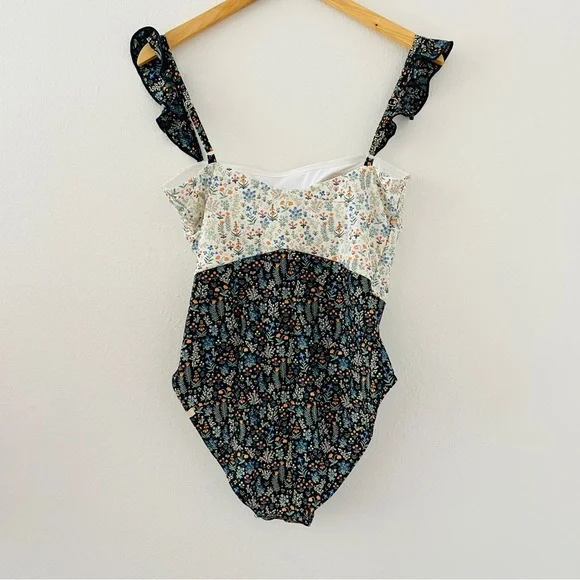 Summersalt Floral One Piece Swimsuit - White and Blue - Picture 5 of 6